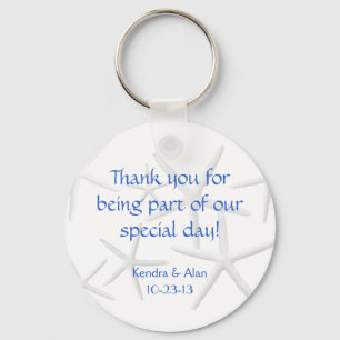 Porte-clés Mariage Starfish Faveurs personnalisées