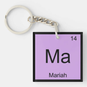 Porte-clés Mariah Nom Chimie Élément Tableau périodique