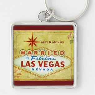 Porte-clés Marié à Las Vegas fabuleux - cru