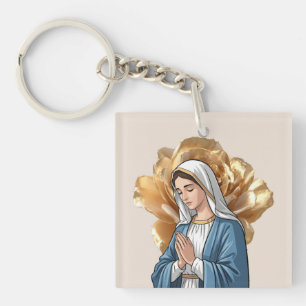 Porte-clés Marie Mère Religieuse Catholique Foi Chrétienne