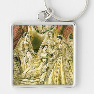 Porte-clés Mariée Antique Mariage Vintage