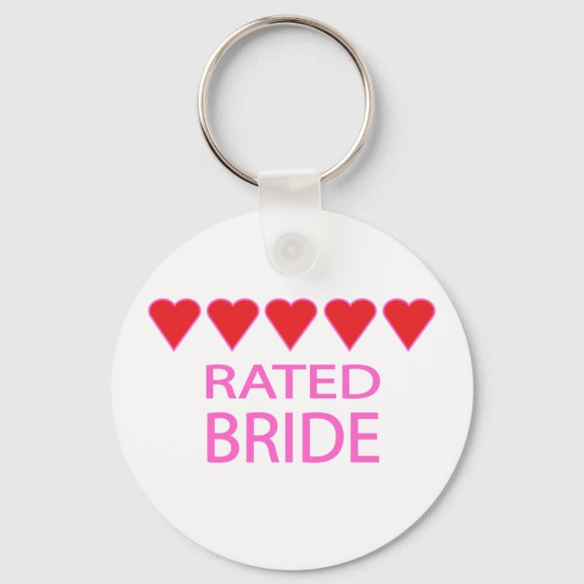 Porte-clés Mariée de cinq coeurs (Recto)