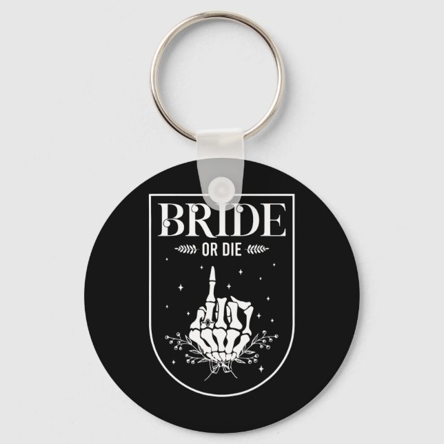 Porte-clés Mariée d'Halloween ou Meurt Gothique Enterrement d (Recto)
