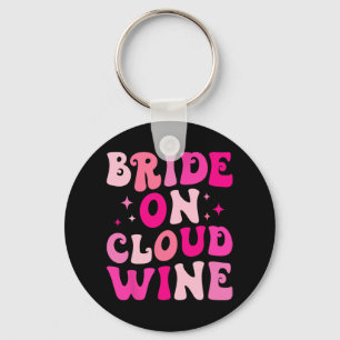 Porte-clés Mariée sur nuage de vin buvant enterrement de vie