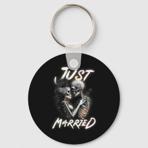Porte-clés Mariés Halloween Squelette Mariée Et Marié Mariage