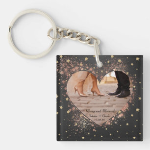 Porte-clés Mariés & Joyeuse Rose Gold Lumières Scintillantes
