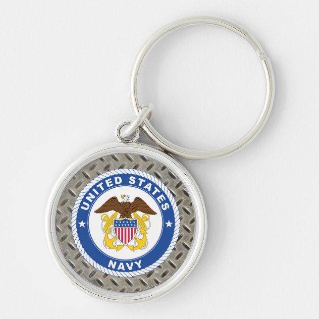 Porte-clés Marine américaine | Officier Crest (Devant)