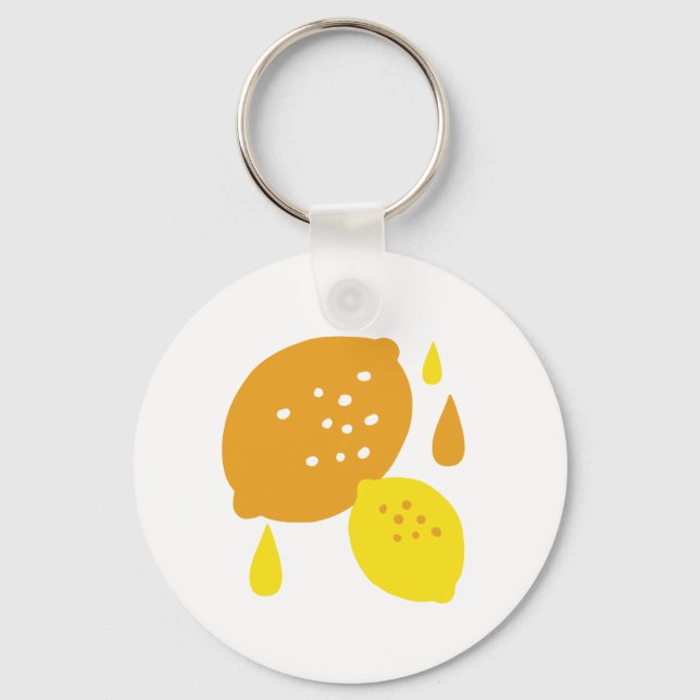 Porte-clés Marine Blue Lemon Art - Refresh Citrus Design (Recto)