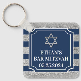 Porte-clés Marine, Gris Barre triée Mitzvah