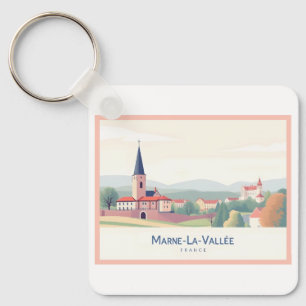 Porte-clés Marne-La-Vallée France Pastel Voyage