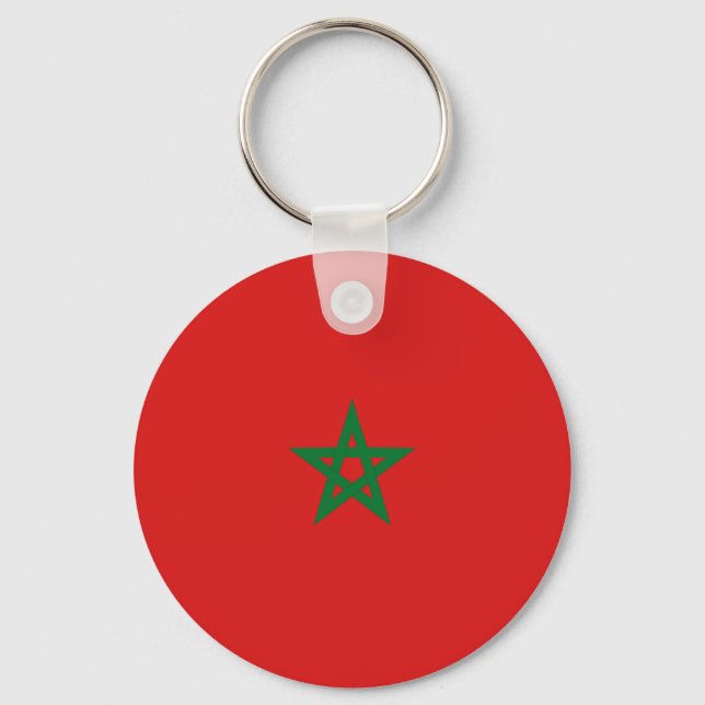 Porte-clés Maroc Porte - clé du drapeau Fisheye (Recto)