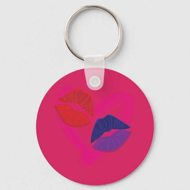 Porte-clés Marques de bisous (Recto)