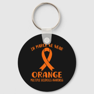 Porte-clés Mars Nous Portons Orange Sclérose en plaques Sensi
