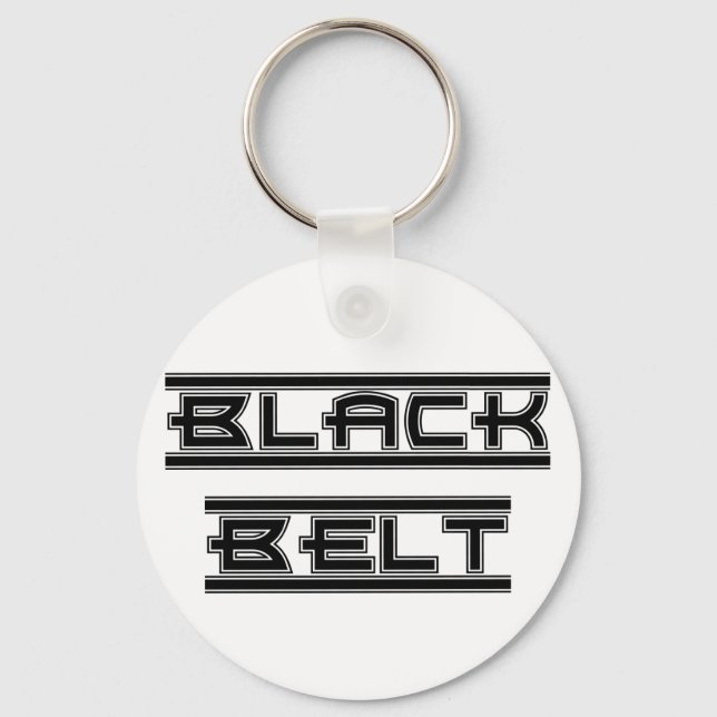 Porte-clés Martial Arts Bold Black Belt Porte - clé (Recto)