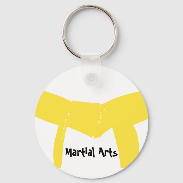 Porte-clés Martial Arts Ceinture Jaune (Recto)