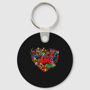 Porte-clés Marvel Saint-Valentin Groupe Photo Heart Mashup