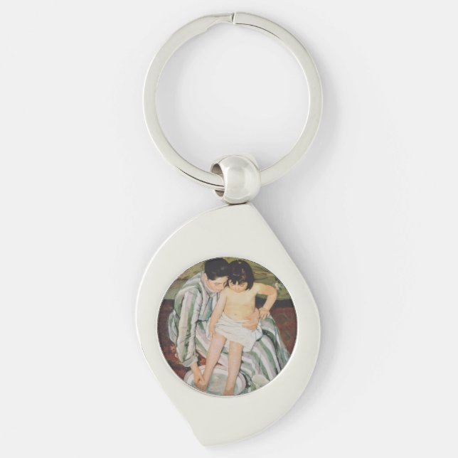 Porte-clés Mary Cassatt Peinture sur le bain de l'enfant (Devant)