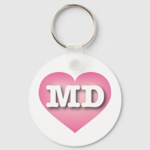Porte-clés Maryland Rose Fade Heart - J'aime MD