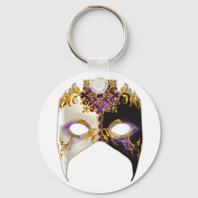 Porte-clés Masque vénitien : Améthyste Bijou pourpre (Recto)