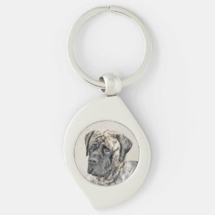Porte-clés Mastiff anglais (Brindle) Peinture - Chien Art