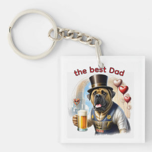 Porte-clés Mastiff Dogue anglais meilleur Papa fête des pères