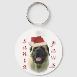 Porte-clés Mastiff (fawn) Père Noël Paws