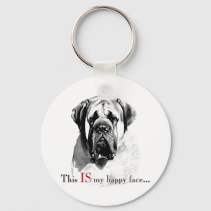 Porte-clés Mastiff Happy Face Porte - clé