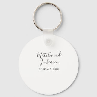Porte-clés Match made in heaven name couple wedding simple 