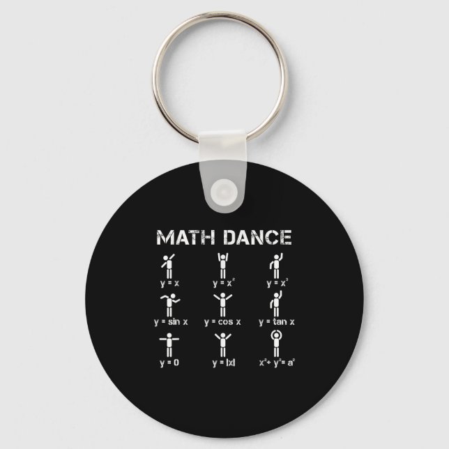Porte-clés Math Dance Algebraic Fonctions Funny Teacher Chemi (Recto)
