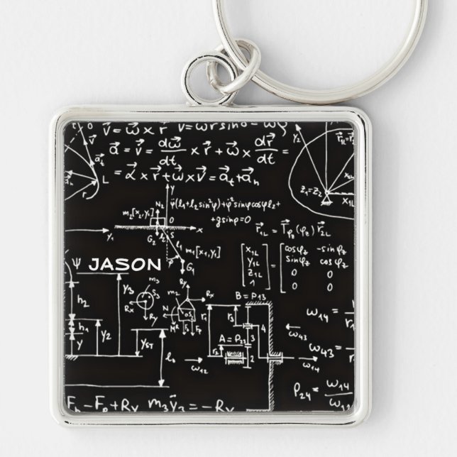 Porte-clés Mathématiques Geeky de maths personnalisées (Devant)
