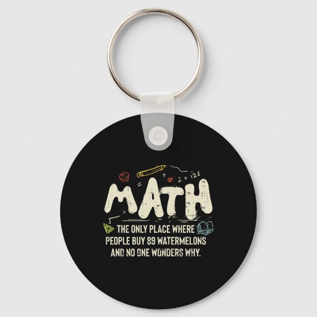 Porte-clés Mathématiques Mathématiques Mathématiques Math Ens (Recto)