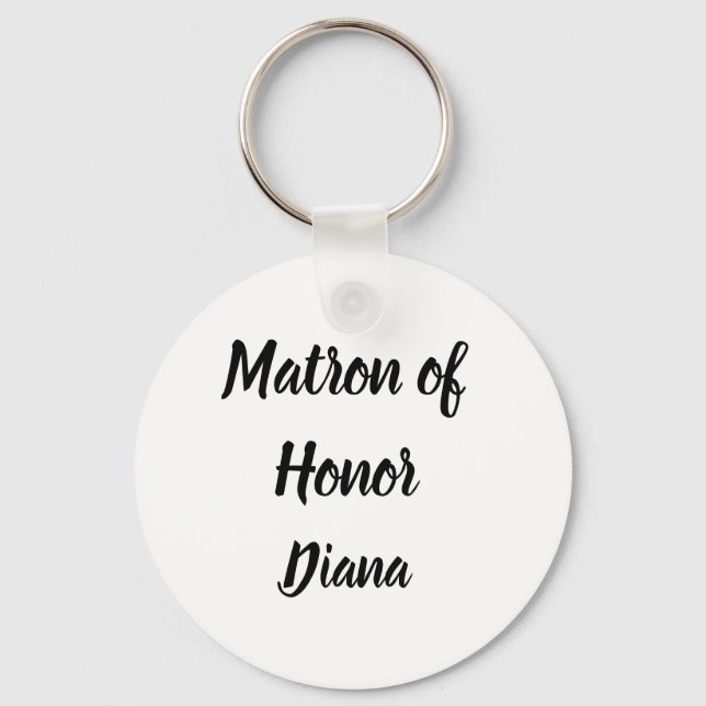 Porte-clés Matron d'honneur Cadeaux Nom personnalisé Cadeaux  (Recto)