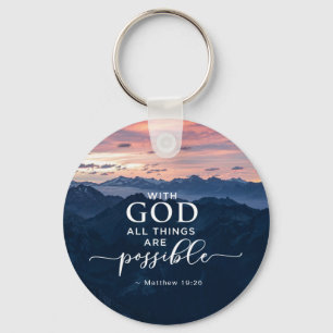 Porte-clés Matthew 19:26 With God All Things are Possible 