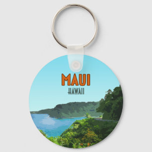Porte-clés Maui Hawaii Coast Hana Road Vintage