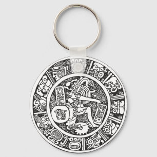 Porte-clés Mayan circle, Mexican hieroglyph(Maya)