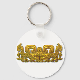 Porte-clés Mayan Jaguar - Or