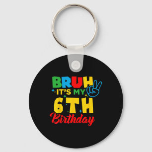 Porte-clés Mec je suis 6 C'est mon 6ème anniversaire Six ans 