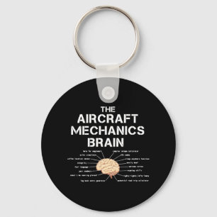 Porte-clés Mécanique de l'aéronef Cerveau drôle Avion Hélicop