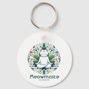 Porte-clés Médaille de chats Zen Meowmaste