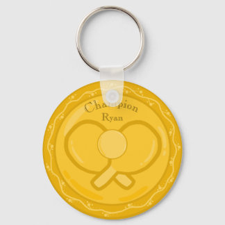 Porte-clés Médaille d'or de tennis de table