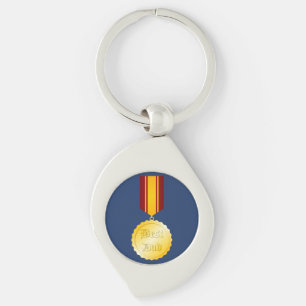 Porte-clés Médaille Meilleur Papa Broche Fête des Pères
