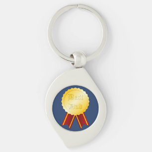 Porte-clés Médaille Ruban Meilleur Papa Fête des Pères