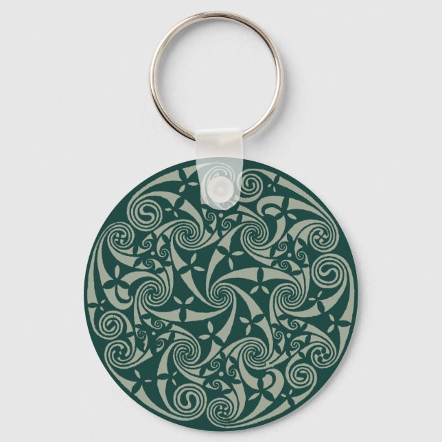 Porte-clés Médaillon de noeud celtique Conception ronde, Oeuv (Recto)