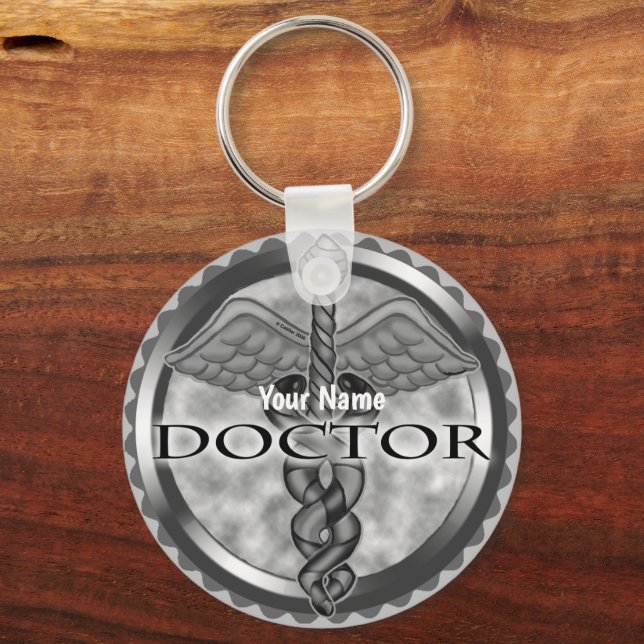 Porte-clés Médecin argenté (Recto)