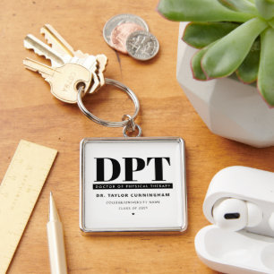 Porte-clés Médecin DPT moderne personnalisé de thérapie physi