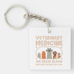 Porte-clés Médecine vétérinaire amusant pour animaux de compa