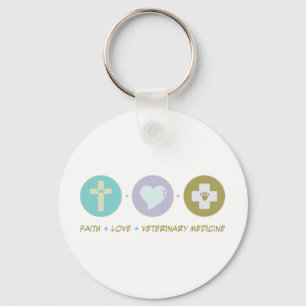 Porte-clés Médecine vétérinaire d'amour de foi