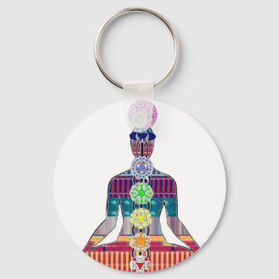 Porte-clés Méditation du Yoga CHAKRA Guérison spirituel NVN68