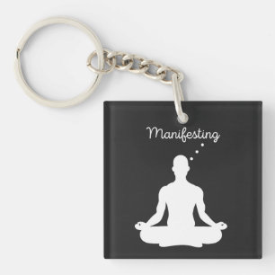 Porte-clés Méditation manifeste Visuel pour les vibrations po