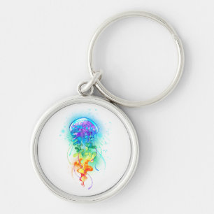 Porte-clés Méduse arc-en-ciel